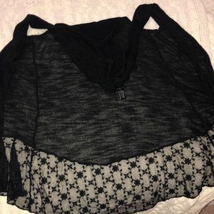 Black Sleeveless cardigan